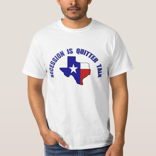 T-shirt Ne nous vexez pas Texas - La sécession est un disc (Devant)