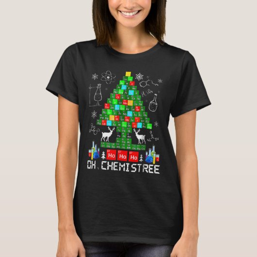 T-shirt Né Oh Chemistree Funny Science Christmas Tree Ch (Devant)