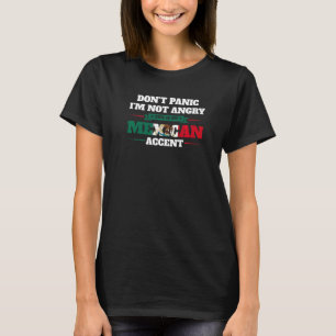T-shirt ne paniquez pas accent mexicain Mexique mexicain M
