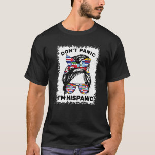 T-shirt Ne paniquez pas Je suis Hispanique Nationale Hispa