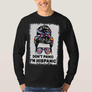 T-shirt Ne paniquez pas Je suis Hispanique Nationale Hispa