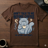 T-shirt Ne Parlez Pas Avant Le Café Ou Après Grumpy Cat