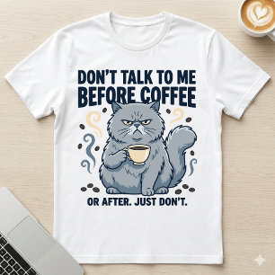T-shirt Ne Parlez Pas Avant Le Café Ou Après Grumpy Cat