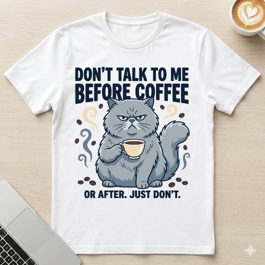 T-shirt Ne Parlez Pas Avant Le Café Ou Après Grumpy Cat
