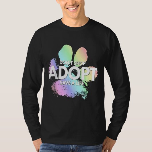 T-shirt Ne pas acheter Adoptez Save A Life Chien Chat Cute (Devant)