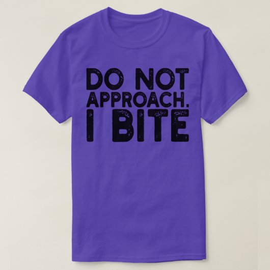 T-shirt ne pas approcher i morsure 1 (Design devant)
