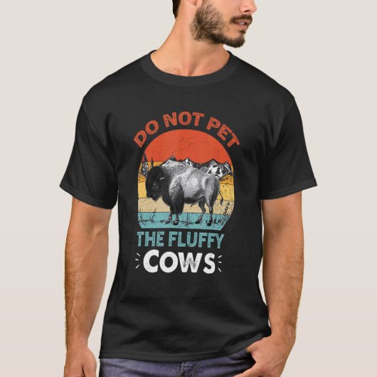T-shirt Ne Pas Atteindre Les Vaches Fluffantes Bison Buffa (Devant)