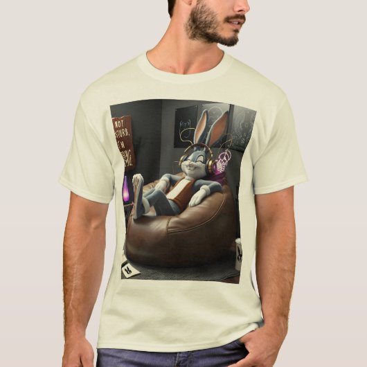T-shirt Ne pas déranger, je vibre (Devant)