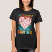 T-shirt Ne pas déranger Jeux Coeur Joystick Retro Gambler (Devant)