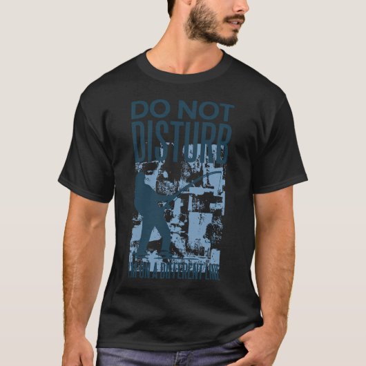 T-shirt Ne pas déranger l'amant de pêcheur (Devant)