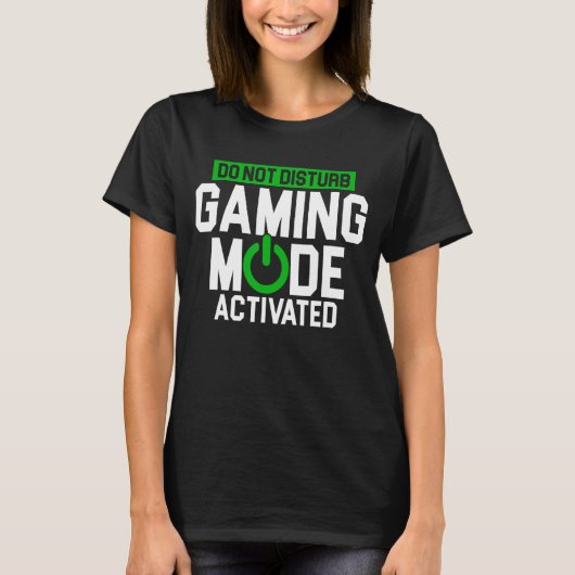 T-shirt Ne pas déranger le mode de jeu Activé contrôleur V (Devant)