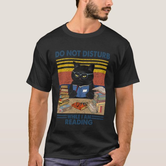 T-shirt Ne pas déranger quand je lis un livre Verre Noir (Devant)