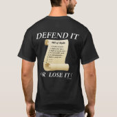 T-shirt Ne Pas Être Violé Défendre La Déclaration Des Droi (Dos)