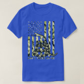 T-shirt Ne pas filer sur moi Camo American Flag (Design devant)
