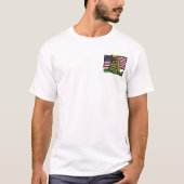 T-shirt Ne pas filer sur moi serpent et drapeau (Devant)