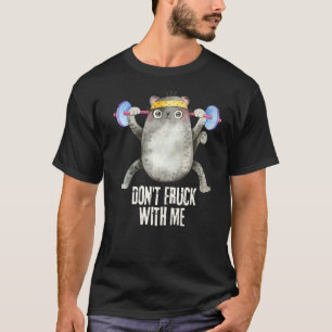 T-shirt Ne Pas Frapper Avec Moi Gym Chat Poids Lifting Kit