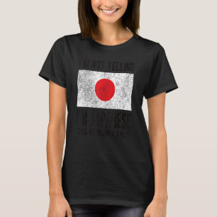 T-shirt Ne pas hurler Je suis Japonais Japonais Drapeau Ra