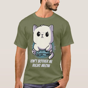 T-shirt Ne pas me confondre droite Meow Kitten Cat Gamer P