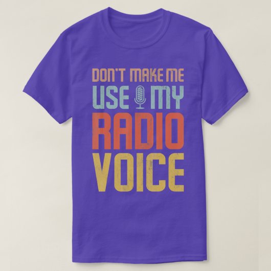 T-shirt Ne pas me faire utiliser ma voix radio (Design devant)