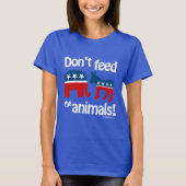 T-shirt Ne pas nourrir les animaux (Devant)