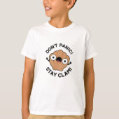 T-shirt Ne pas paniquer Rester Clam Funny Animal Pun (Devant)