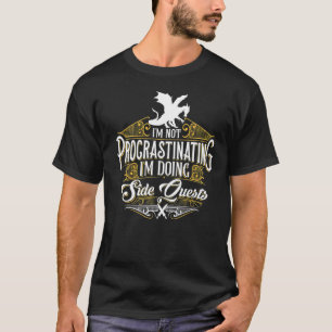 T-shirt Ne Pas Procrastiner Les Quêtes Côtières Rpg Dragon