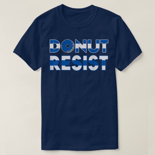 T-shirt Ne pas résister à la ligne bleue mince Police poli (Design devant)