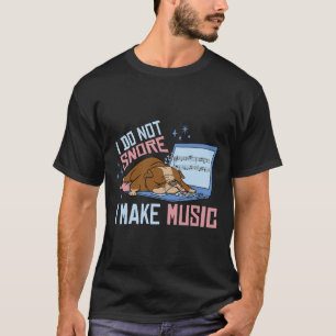 T-shirt Ne pas ronfler Je Fais Musique Bulldog Sleeping Na