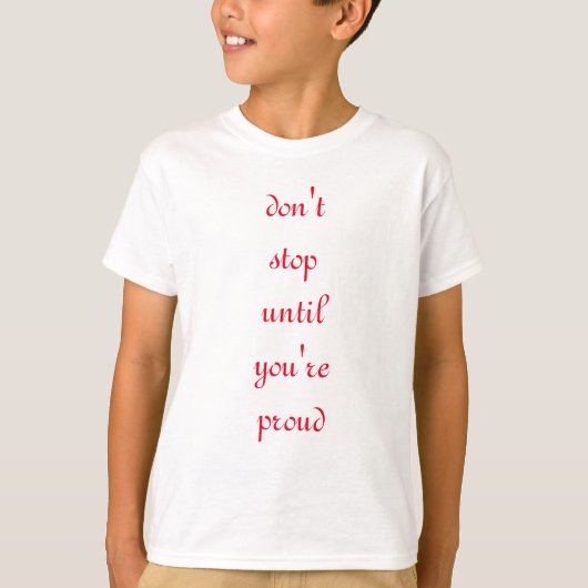 T-shirt ne pas s'arrêter (Devant)
