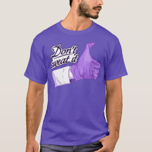 T-shirt Ne pas transpirer violet 1