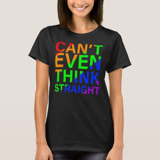 T-shirt Ne peut même pas penser directement arc-en-ciel co
