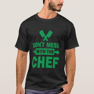 T-shirt Ne plaisante pas avec le chef, vert foncé, Famille
