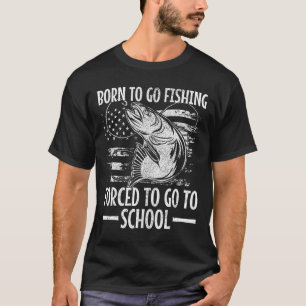 T-shirt Né pour aller pêcher par Byss Poisson Pêcheur Garç