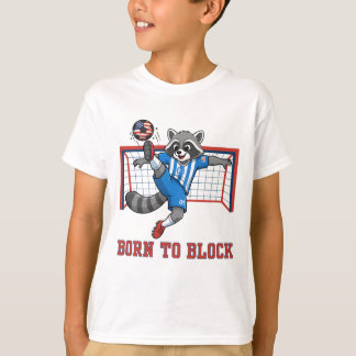 T-shirt Né pour bloquer, gardien de but de football drôle 