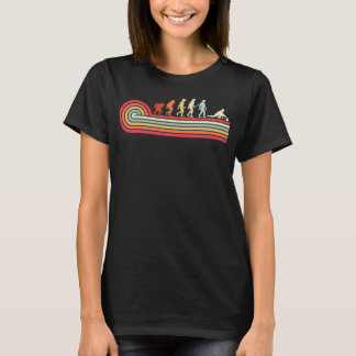 T-shirt Né pour boucler Évolution vintage du curling Rétro