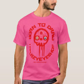 T-shirt Né Pour Dessiner La Conception De Collage (Devant)