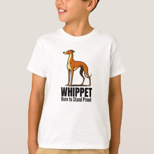T-shirt Né pour être fier – Élégance Whippet
