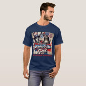 T-shirt Né Pour Être Libre : Oncle Sam Art Custom (Devant entier)