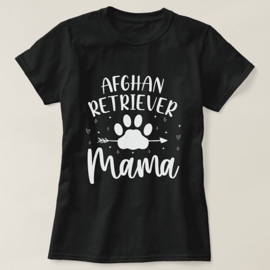 T-shirt Né Pour Être Un Récupérateur Afghan Mama Maman Amu (Design devant)