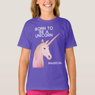 T-shirt Né pour être une Unicorne chef de la Statue et les