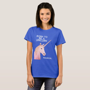 T-shirt Né pour être une Unicorne Statue Head et Magique