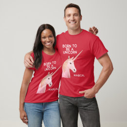 T-shirt Né pour être une Unicorne Statue Head & Magical Un