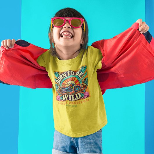 T-shirt Né pour être Wild Retro Biker