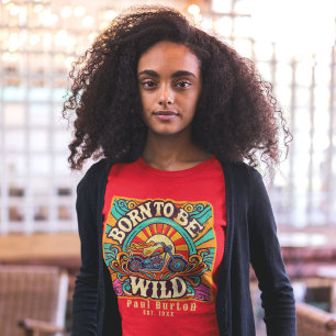 T-shirt Né pour être Wild Retro Biker