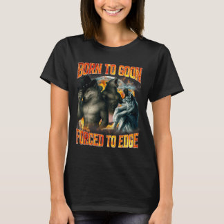 T-shirt Né pour faire le fou, forcé de se raser drôle de m