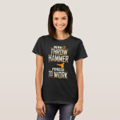 T-shirt Né pour lancer Lancer le marteau Lanceur de martea (Devant entier)