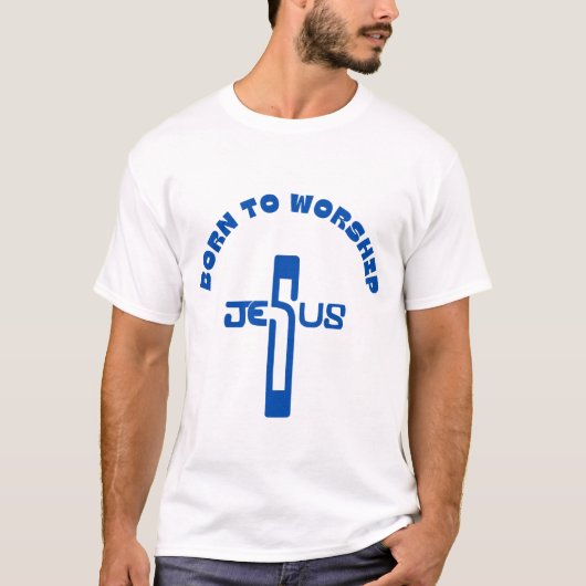 T-shirt Né pour le culte, chemise chrétienne, don religieu (Devant)