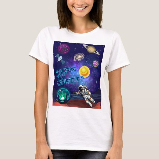 T-SHIRT NÉ POUR ORBITER (Devant)