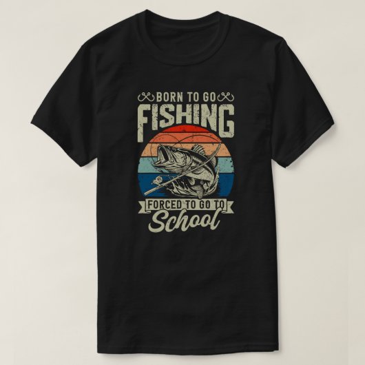 T-SHIRT NÉ POUR PÊCHER (Design devant)