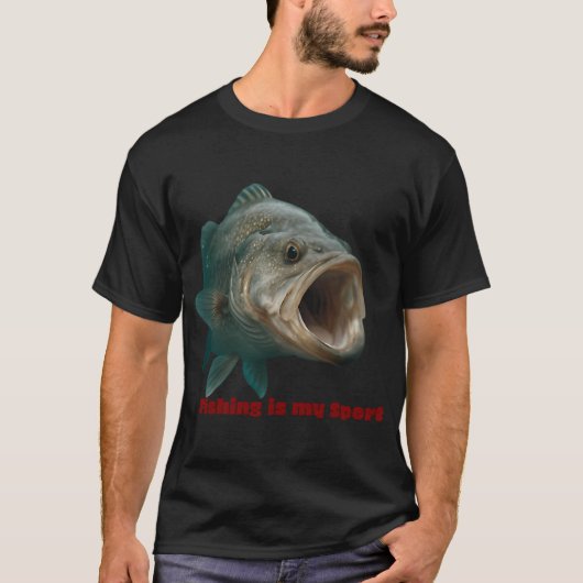 T-shirt Né pour pêcher (Devant)